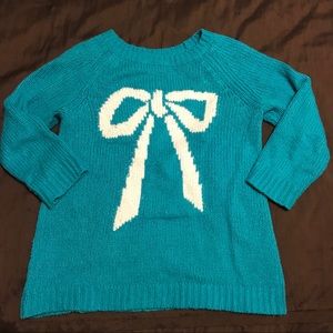 Bow graphic print sweater